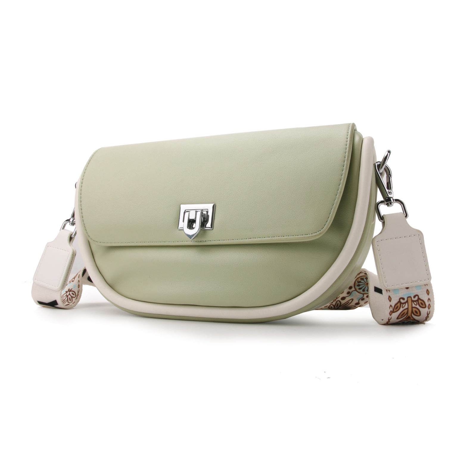 Nuoro Crossbody Bag | Green & White